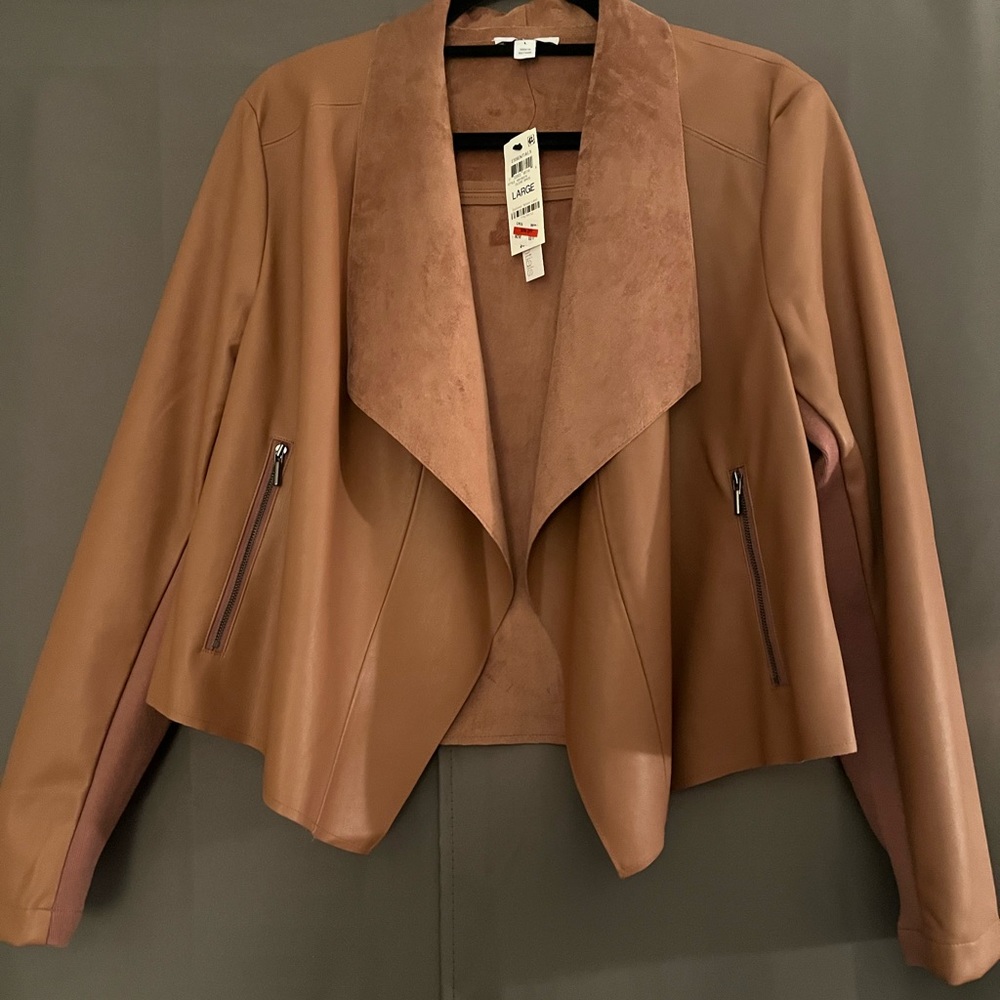 Women’s Bar iii faux suede/leather blazer size L NWT